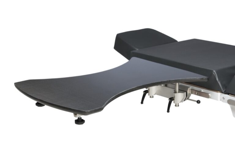 Arm- en handchirurgietafel koolstofvezel met steunpoot inclusief matras